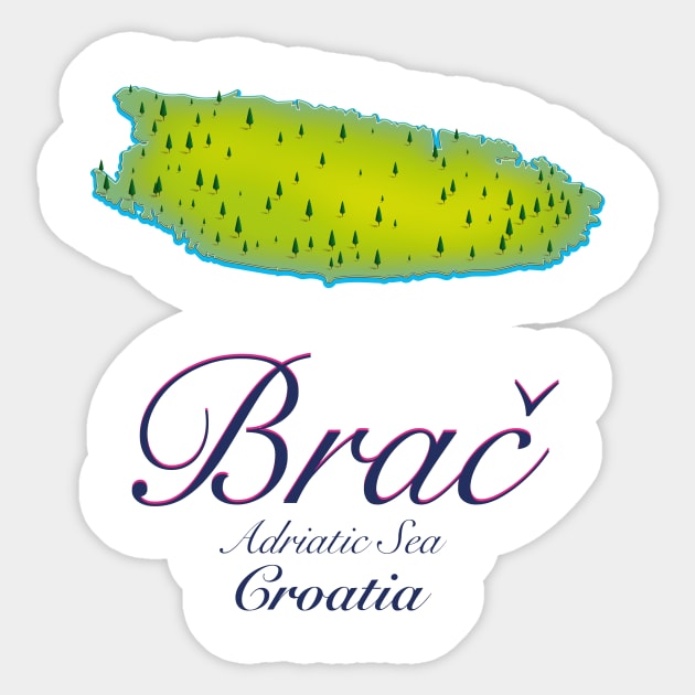 Brač Croatia Sticker by nickemporium1